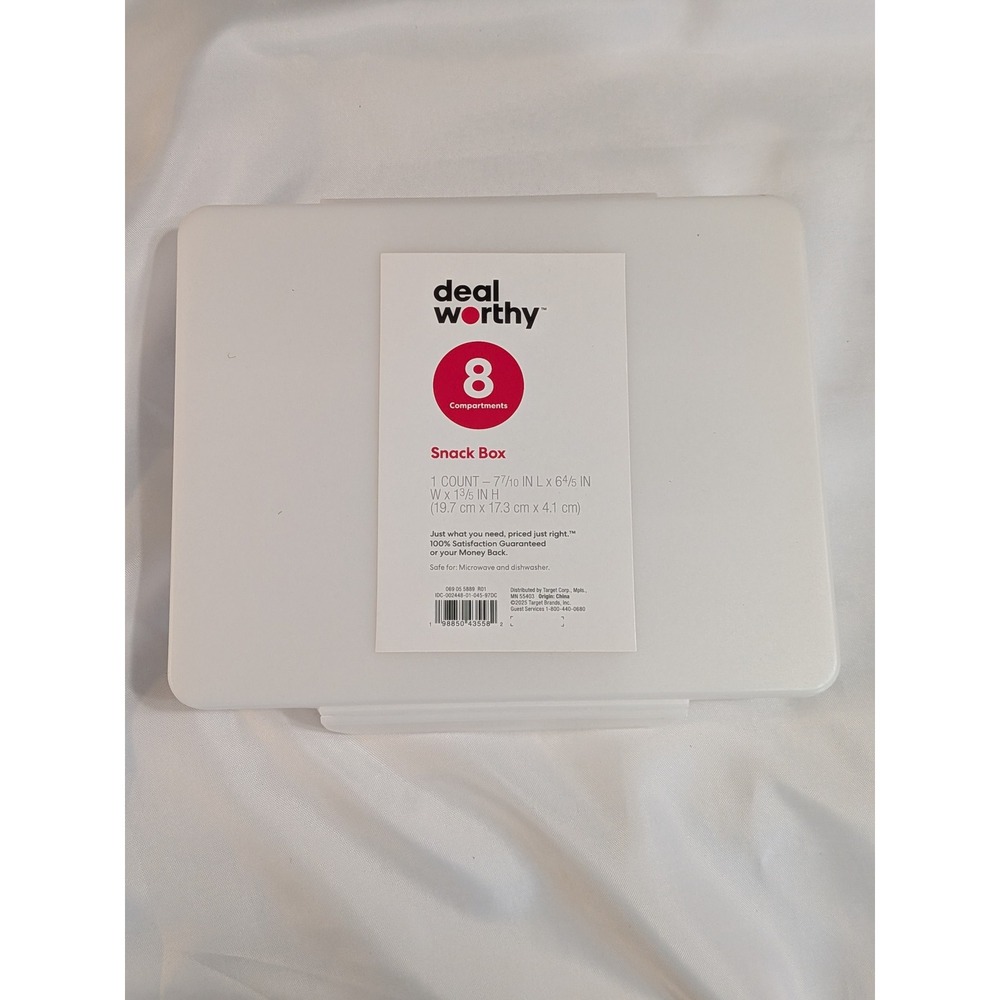 deal worthy Snack Box Organizer 8 Compartment NEW Microwave Dishwasher Safe